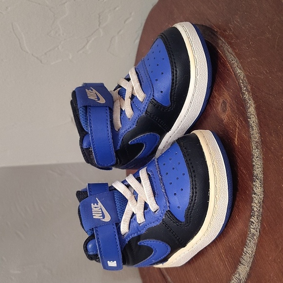 Nike Court Borough Mid 2 Td Trainers Black Game Royal Sz 5C DM8874-001 - Picture 3 of 10